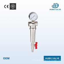 Pressure-Reduced Water Filter Valve with Manometer
